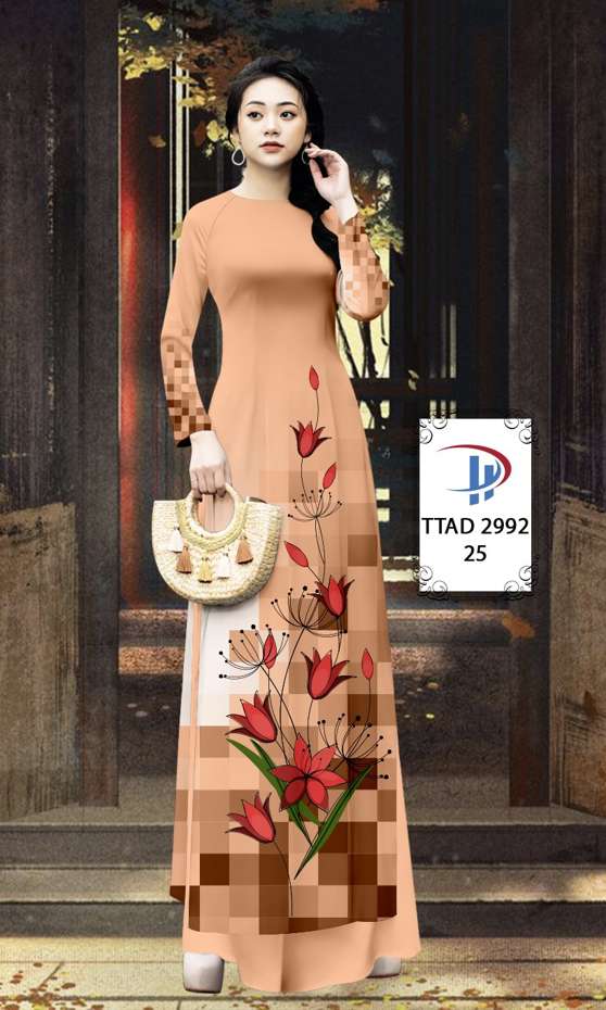 Vải Áo Dài Hoa In 3D AD TTAD2992 61